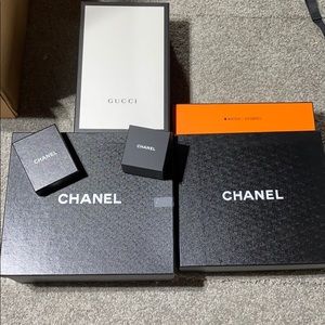 Designer shoe boxes and jewelry